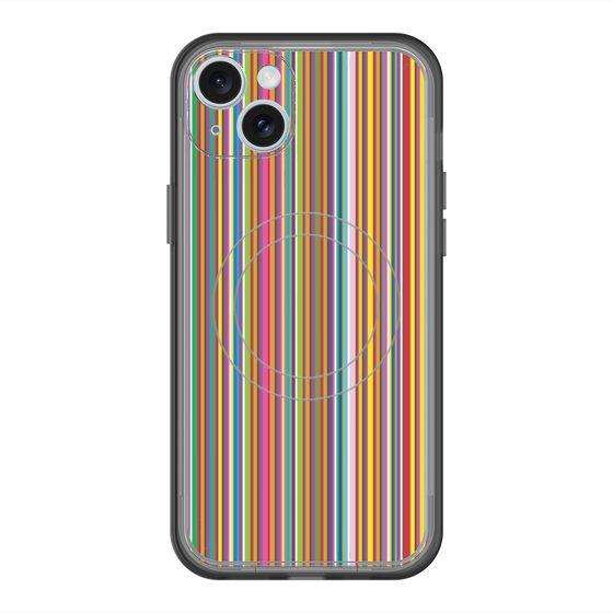 スリムプロテクションプレミアムケース with MagSafe［ Colorful Stripe ］