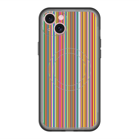 スリムプロテクションプレミアムケース with MagSafe［ Colorful Stripe ］