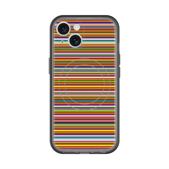 スリムプロテクションプレミアムケース with MagSafe［ Colorful Boader ］