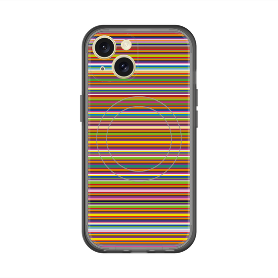 スリムプロテクションプレミアムケース with MagSafe［ Colorful Boader ］