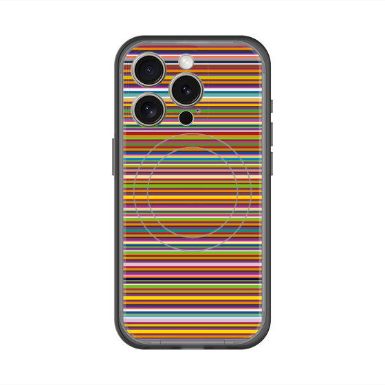 スリムプロテクションプレミアムケース with MagSafe［ Colorful Boader ］
