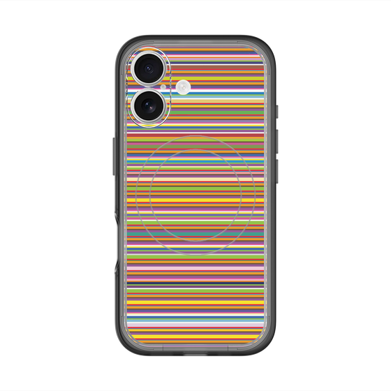 スリムプロテクションプレミアムケース with MagSafe［ Colorful Boader ］