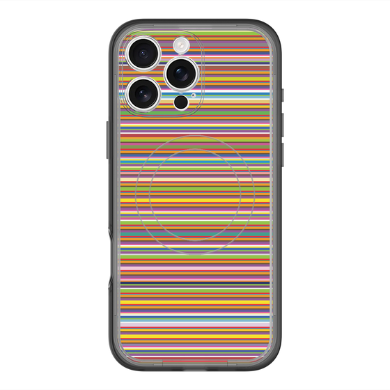 スリムプロテクションプレミアムケース with MagSafe［ Colorful Boader ］