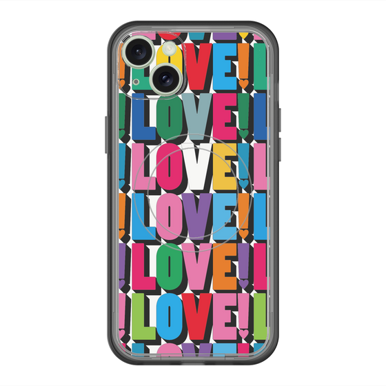 スリムプロテクションプレミアムケース with MagSafe［ LOVE!LOVE!LOVE! ］