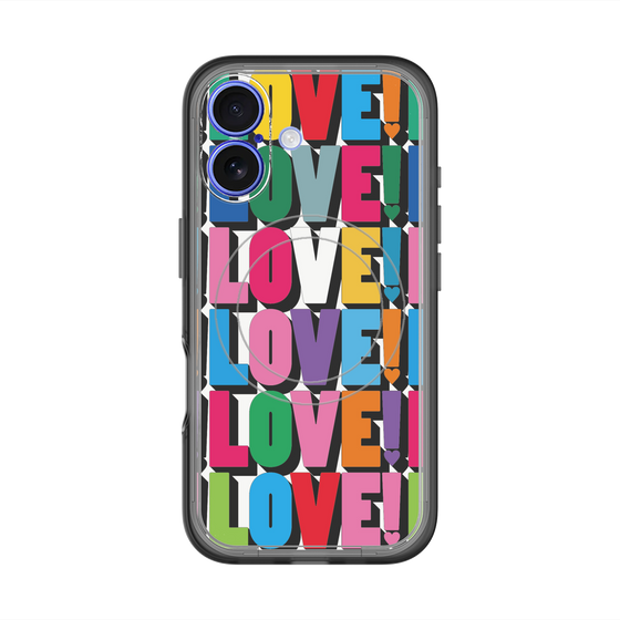 スリムプロテクションプレミアムケース with MagSafe［ LOVE!LOVE!LOVE! ］