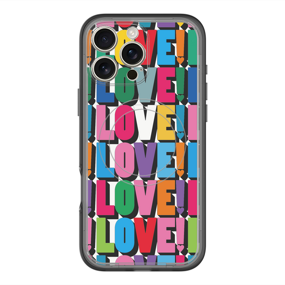 スリムプロテクションプレミアムケース with MagSafe［ LOVE!LOVE!LOVE! ］