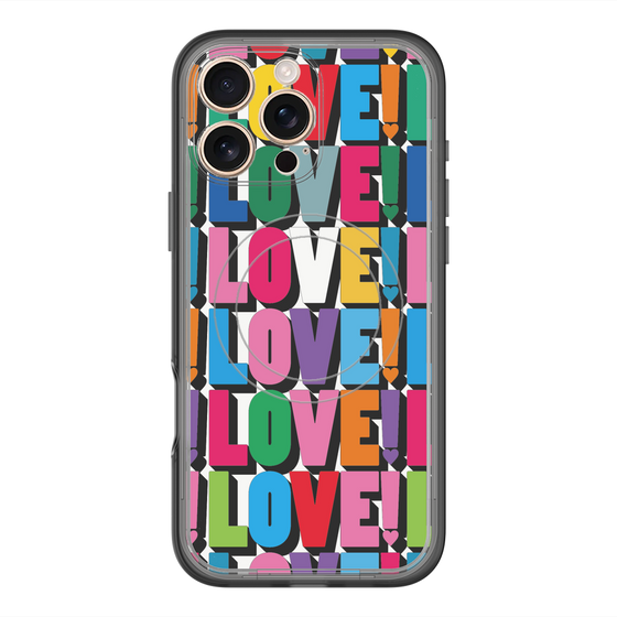 スリムプロテクションプレミアムケース with MagSafe［ LOVE!LOVE!LOVE! ］