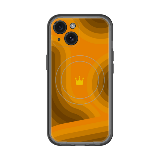 スリムプロテクションプレミアムケース with MagSafe［ CASEPLAY Winding Pattern - Orange ］