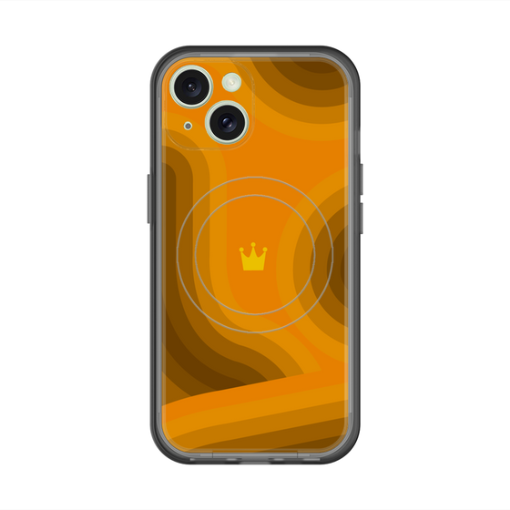 スリムプロテクションプレミアムケース with MagSafe［ CASEPLAY Winding Pattern - Orange ］