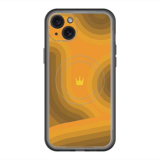 スリムプロテクションプレミアムケース with MagSafe［ CASEPLAY Winding Pattern - Orange ］