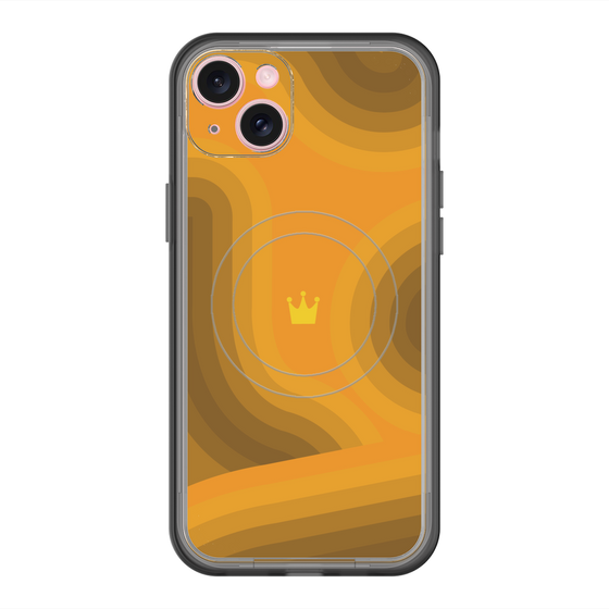スリムプロテクションプレミアムケース with MagSafe［ CASEPLAY Winding Pattern - Orange ］