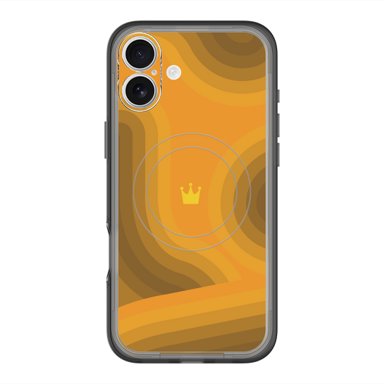 スリムプロテクションプレミアムケース with MagSafe［ CASEPLAY Winding Pattern - Orange ］