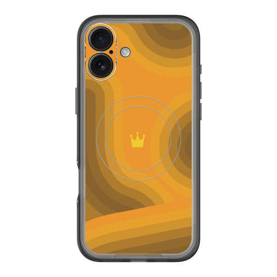 スリムプロテクションプレミアムケース with MagSafe［ CASEPLAY Winding Pattern - Orange ］