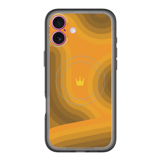 スリムプロテクションプレミアムケース with MagSafe［ CASEPLAY Winding Pattern - Orange ］