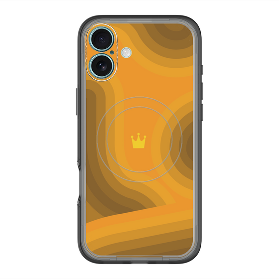 スリムプロテクションプレミアムケース with MagSafe［ CASEPLAY Winding Pattern - Orange ］
