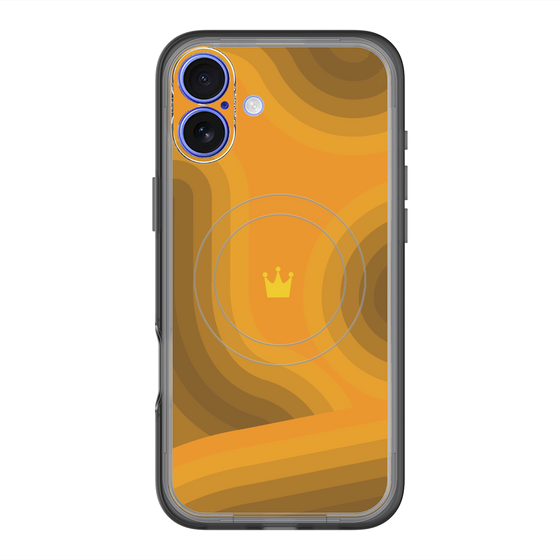 スリムプロテクションプレミアムケース with MagSafe［ CASEPLAY Winding Pattern - Orange ］