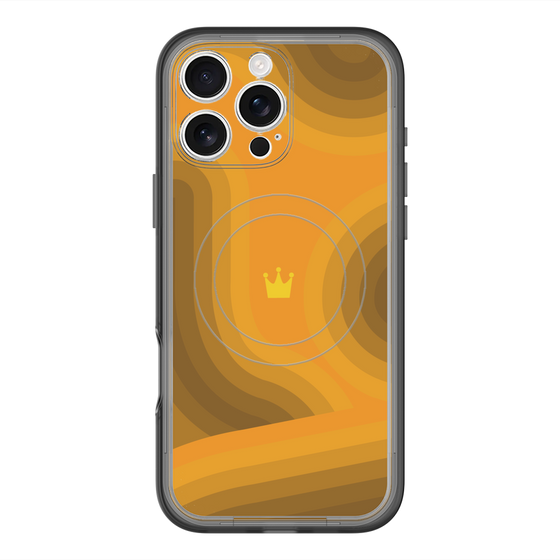 スリムプロテクションプレミアムケース with MagSafe［ CASEPLAY Winding Pattern - Orange ］