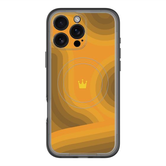 スリムプロテクションプレミアムケース with MagSafe［ CASEPLAY Winding Pattern - Orange ］