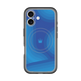 スリムプロテクションプレミアムケース with MagSafe［ CASEPLAY Winding Pattern - Blue ］