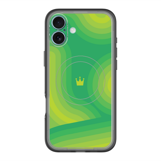 スリムプロテクションプレミアムケース with MagSafe［ CASEPLAY Winding Pattern - Green ］