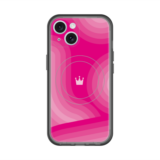 スリムプロテクションプレミアムケース with MagSafe［ CASEPLAY Winding Pattern - Pink ］