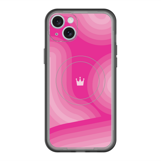 スリムプロテクションプレミアムケース with MagSafe［ CASEPLAY Winding Pattern - Pink ］