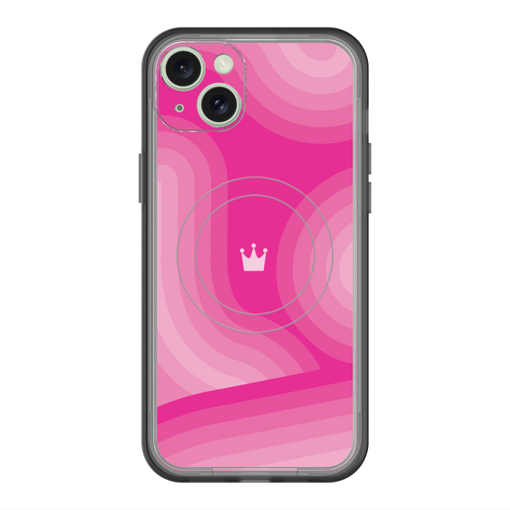 スリムプロテクションプレミアムケース with MagSafe［ CASEPLAY Winding Pattern - Pink ］
