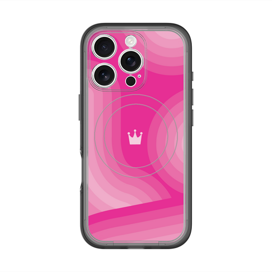 スリムプロテクションプレミアムケース with MagSafe［ CASEPLAY Winding Pattern - Pink ］