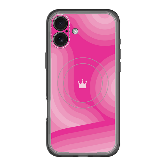 スリムプロテクションプレミアムケース with MagSafe［ CASEPLAY Winding Pattern - Pink ］