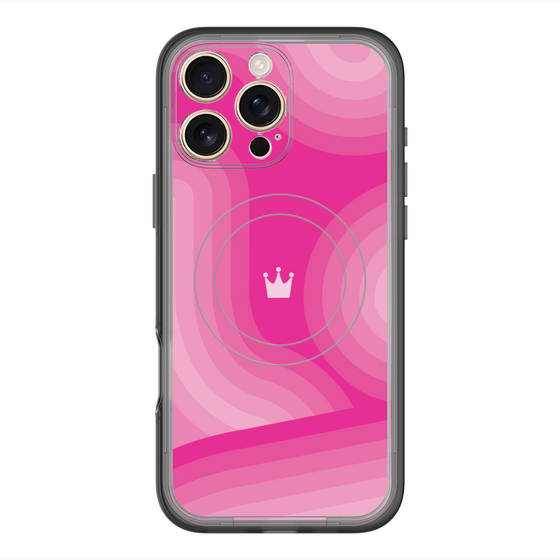 スリムプロテクションプレミアムケース with MagSafe［ CASEPLAY Winding Pattern - Pink ］
