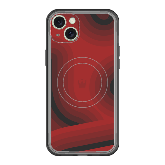 スリムプロテクションプレミアムケース with MagSafe［ CASEPLAY Winding Pattern - Red ］