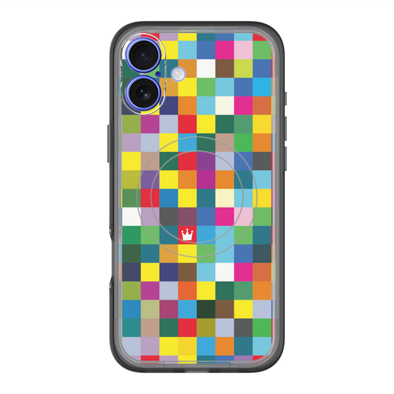 スリムプロテクションプレミアムケース with MagSafe［ CASEPLAY Rainbow Check ］