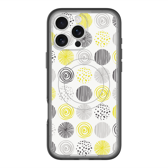 スリムプロテクションプレミアムケース with MagSafe［ Nordic Circle - Yellow ］