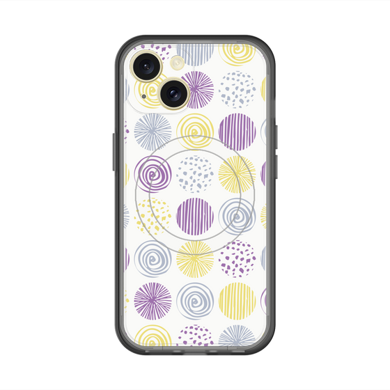スリムプロテクションプレミアムケース with MagSafe［ Nordic Circle - Purple ］