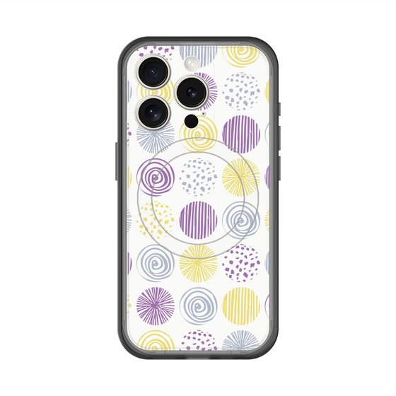 スリムプロテクションプレミアムケース with MagSafe［ Nordic Circle - Purple ］