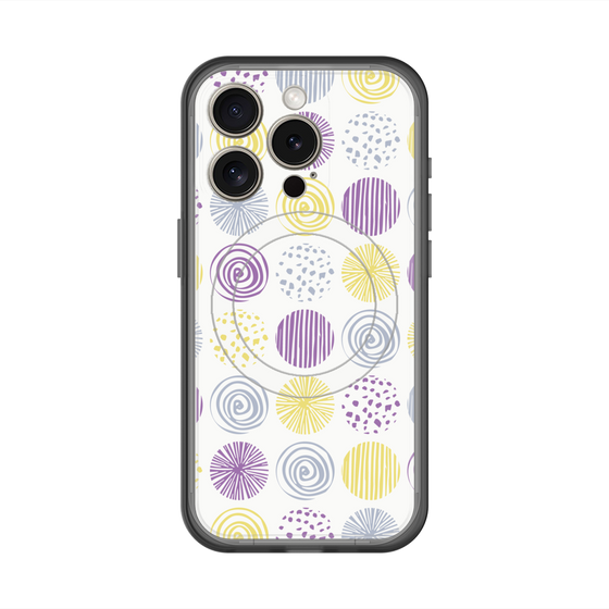 スリムプロテクションプレミアムケース with MagSafe［ Nordic Circle - Purple ］