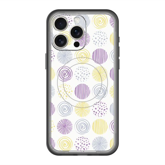 スリムプロテクションプレミアムケース with MagSafe［ Nordic Circle - Purple ］