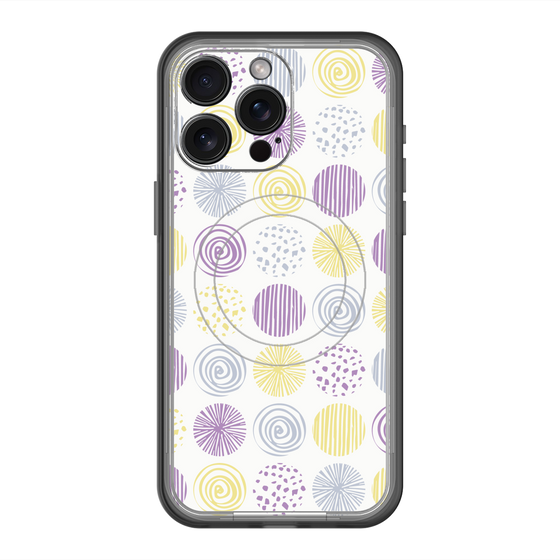 スリムプロテクションプレミアムケース with MagSafe［ Nordic Circle - Purple ］