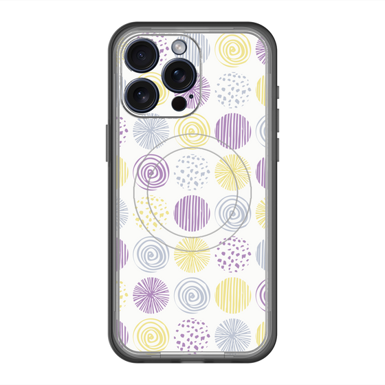 スリムプロテクションプレミアムケース with MagSafe［ Nordic Circle - Purple ］