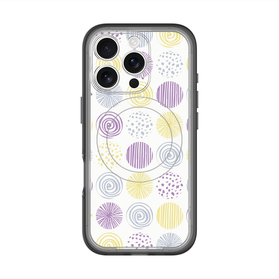スリムプロテクションプレミアムケース with MagSafe［ Nordic Circle - Purple ］