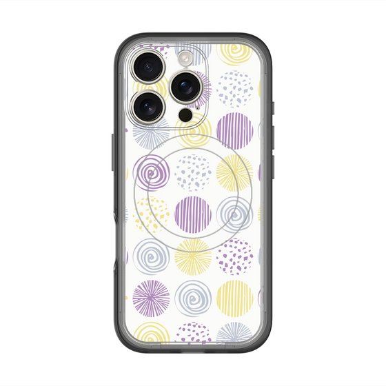 スリムプロテクションプレミアムケース with MagSafe［ Nordic Circle - Purple ］