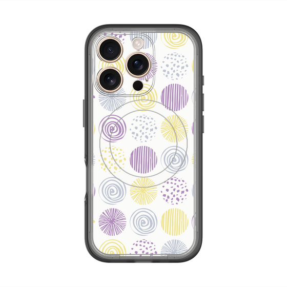 スリムプロテクションプレミアムケース with MagSafe［ Nordic Circle - Purple ］