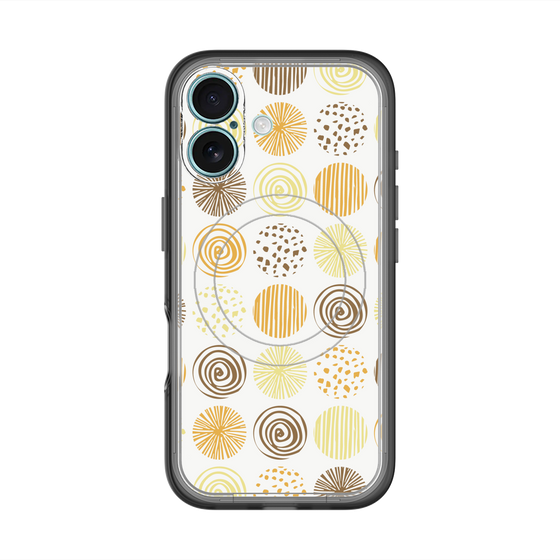 スリムプロテクションプレミアムケース with MagSafe［ Nordic Circle - Orange ］