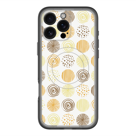 スリムプロテクションプレミアムケース with MagSafe［ Nordic Circle - Orange ］