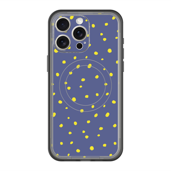 スリムプロテクションプレミアムケース with MagSafe［ Drawing Dot - Navy ］