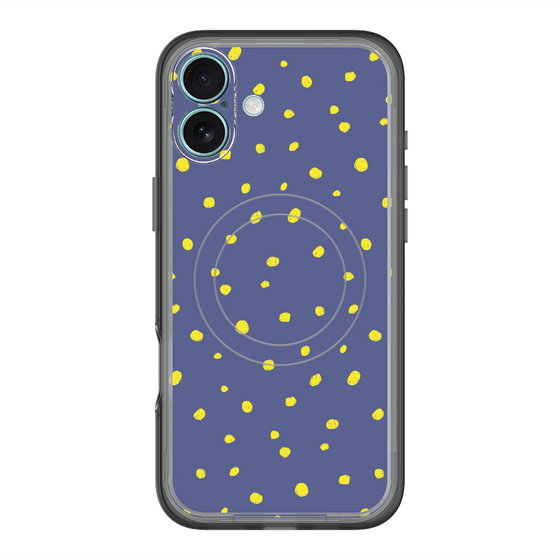 スリムプロテクションプレミアムケース with MagSafe［ Drawing Dot - Navy ］