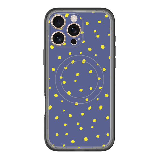 スリムプロテクションプレミアムケース with MagSafe［ Drawing Dot - Navy ］
