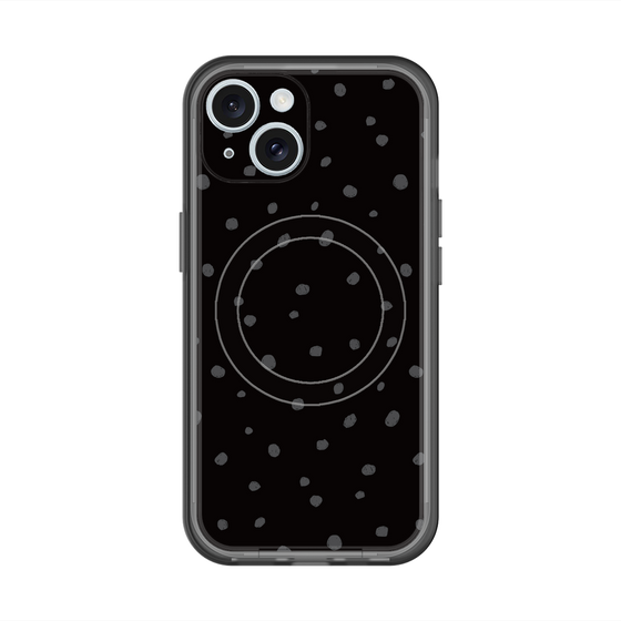 スリムプロテクションプレミアムケース with MagSafe［ Drawing Dot - Black ］