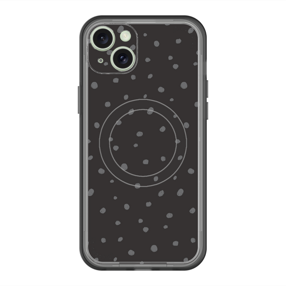 スリムプロテクションプレミアムケース with MagSafe［ Drawing Dot - Black ］