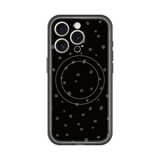 スリムプロテクションプレミアムケース with MagSafe［ Drawing Dot - Black ］